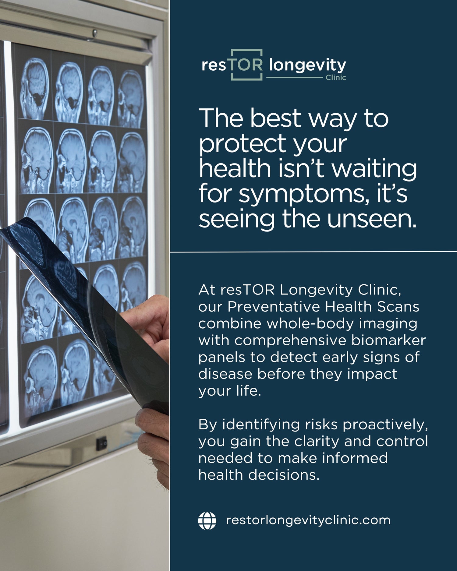 Health scan imaging representing preventative health scans at resTOR longevity clinic in houston, tx