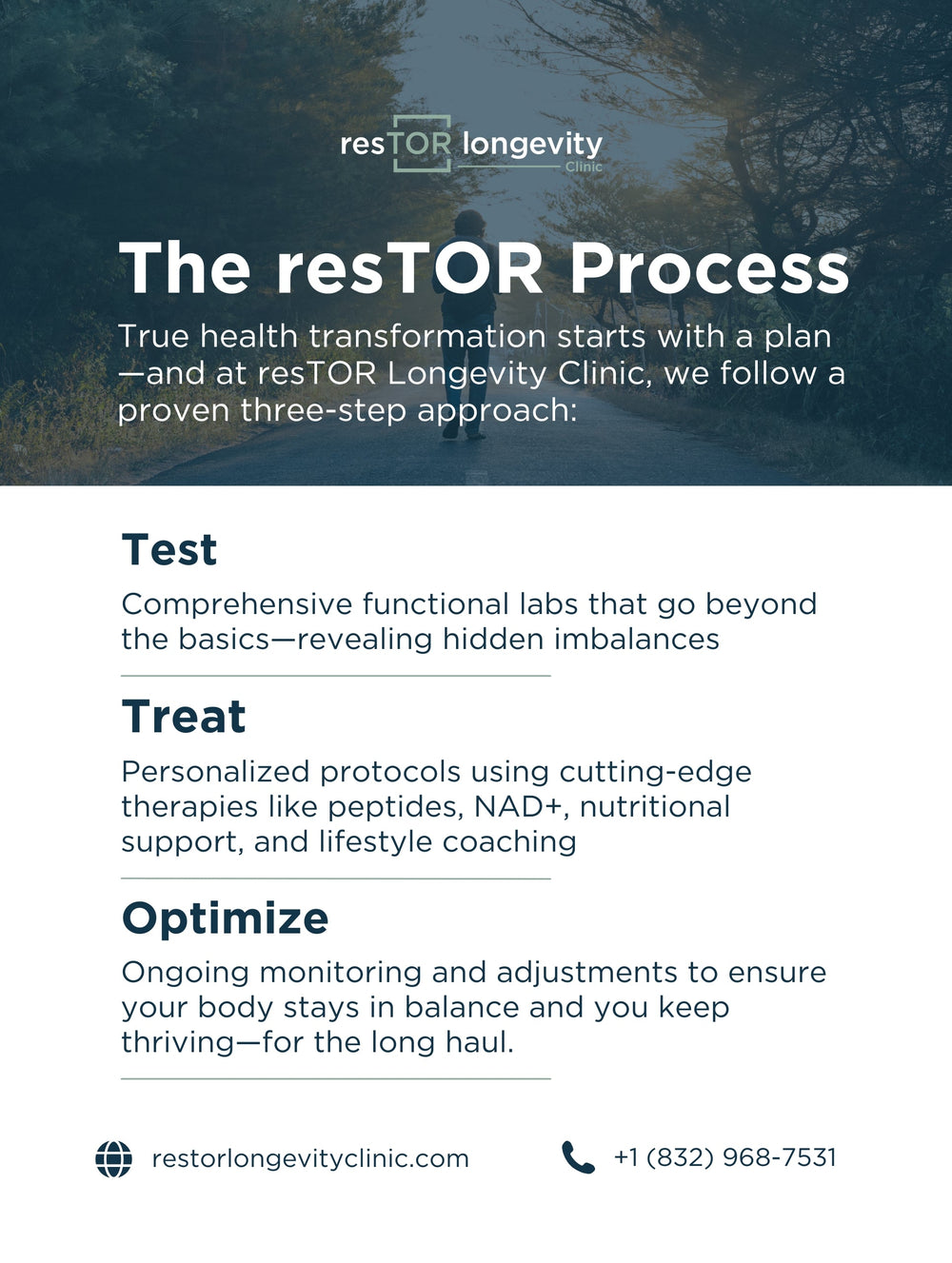 The resTOR Longevity Process: Test, Treat, Optimize for Lifelong Welln