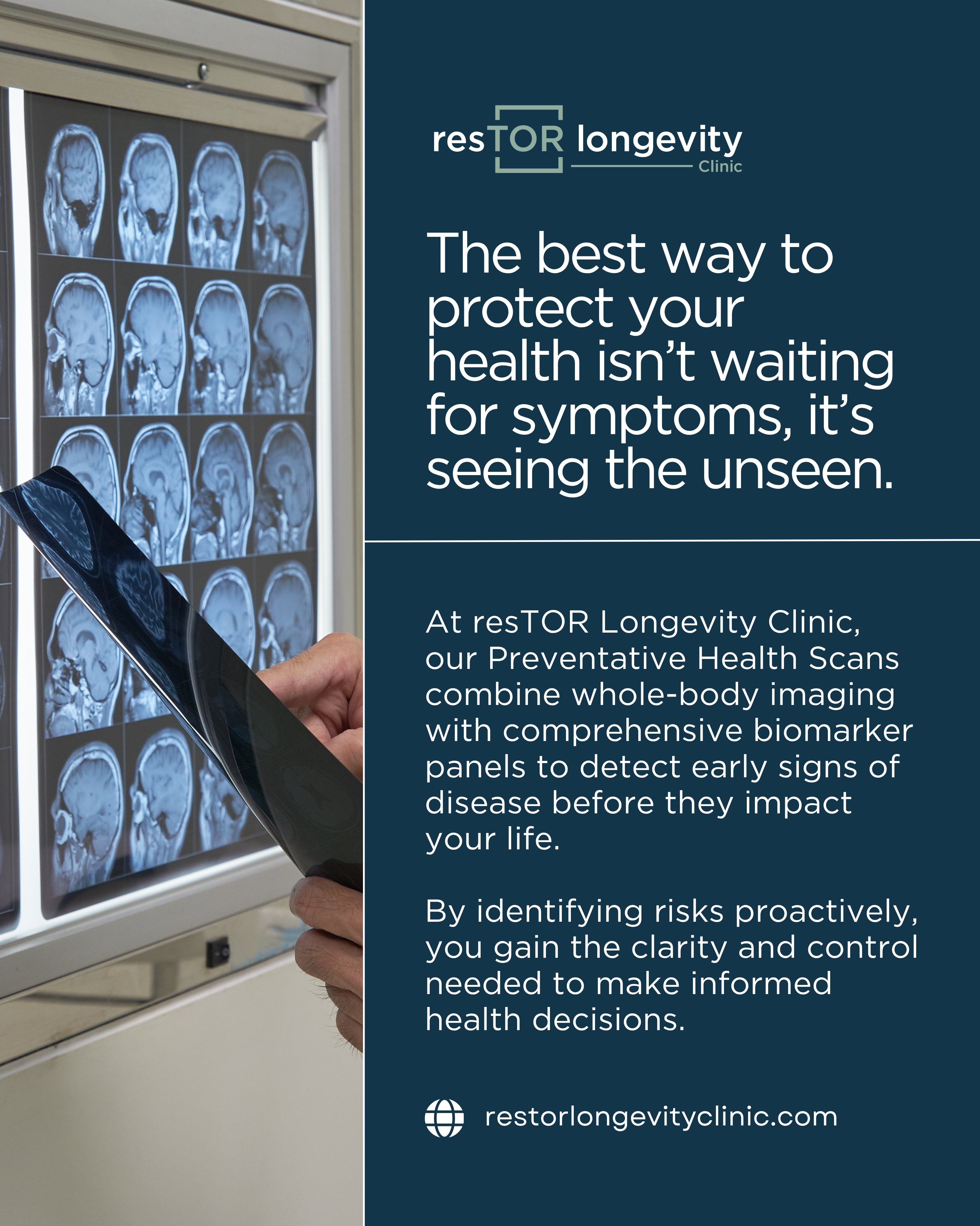 Health scan imaging representing preventative health scans at resTOR longevity clinic in houston, tx