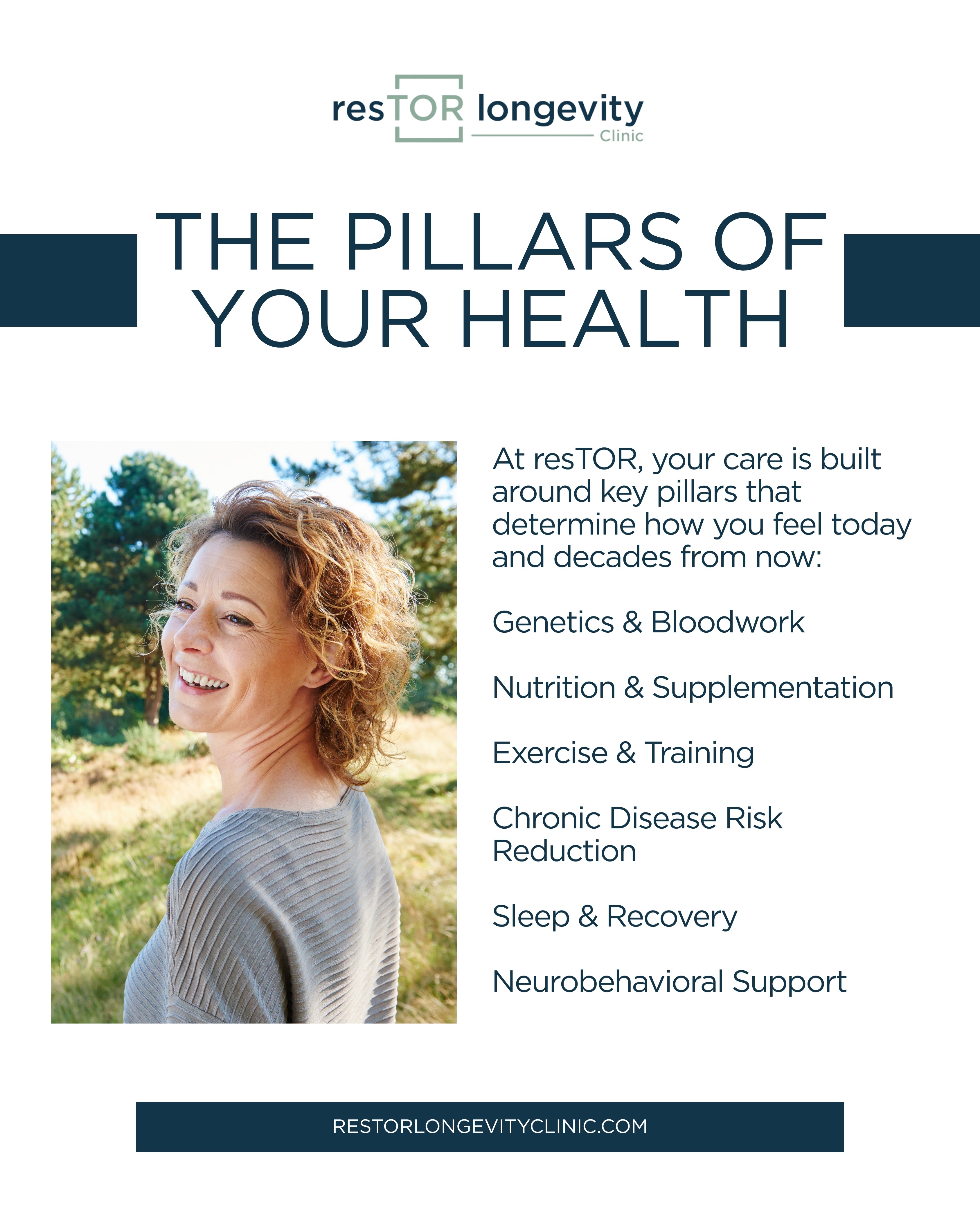 Longevity Health Pillars | resTOR Houston